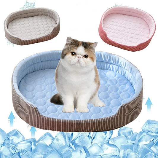 Summer Cooling Cat Bed